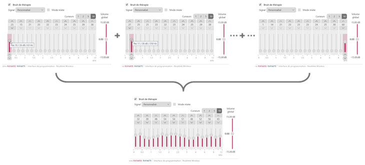 Figure 6 : enveloppe isosonique du bruit
