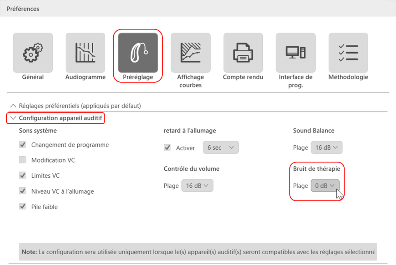 Contrôle du volume des appareils auditifs Signia dans Connexx