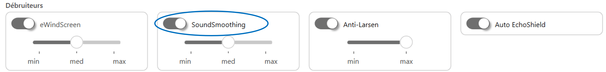 Gestion, bruits impact impulsionnels, SoundSmoothing