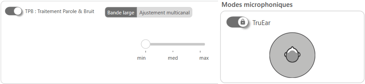 figure 11.1 réglage des TPB et TruEar