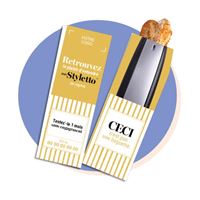 exemple d'insertion publicitaire sur sac à pain représentant un appareil auditif styletto IX