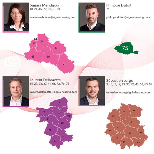 4 nouveaux talents Signia et leur zone d'interventions