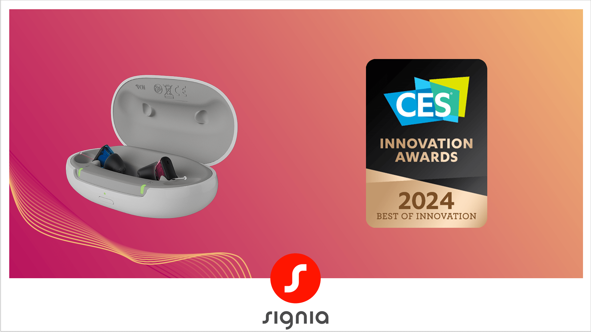 Silk Charge&Go IX de Signia reçoit la prestigieuse récompense Best of Innovation des CES 2024 Innovation Awards