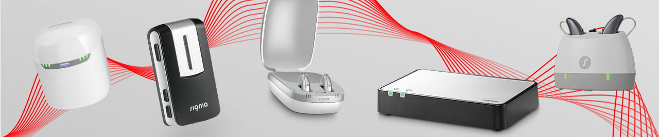 Signia accessories and chargers for hearing aids