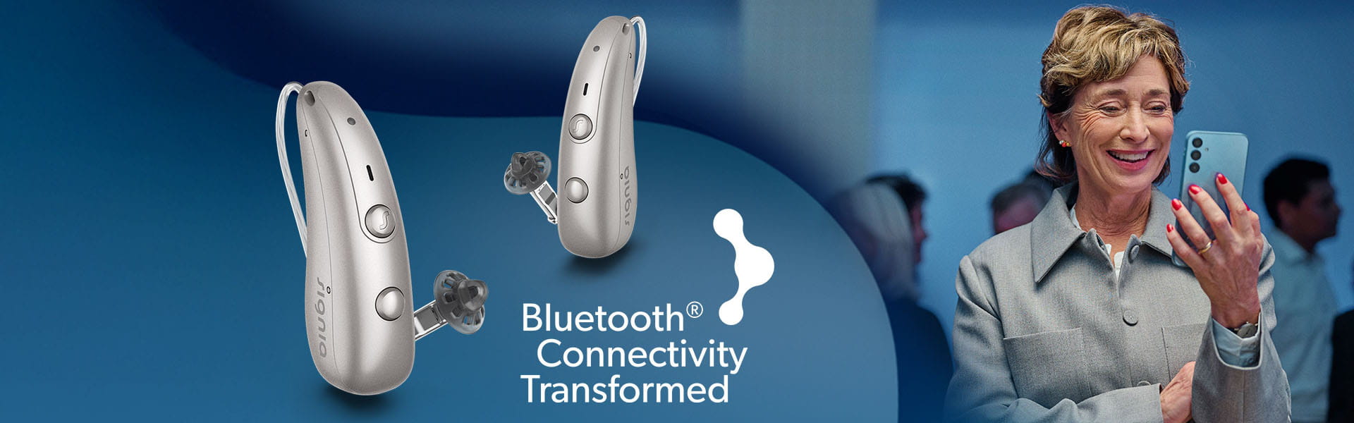 世界最小&最長電池寿命のBluetooth Classic対応RIC型補聴器Pure