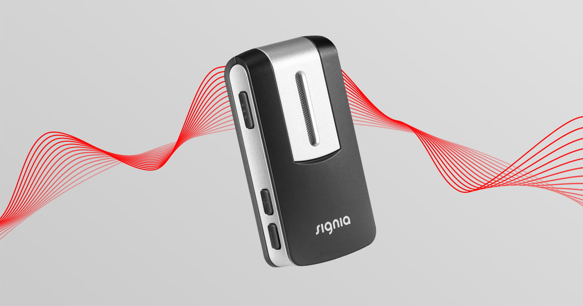 ストリームライン マイクで、補聴器をワイヤレスヘッドセットに