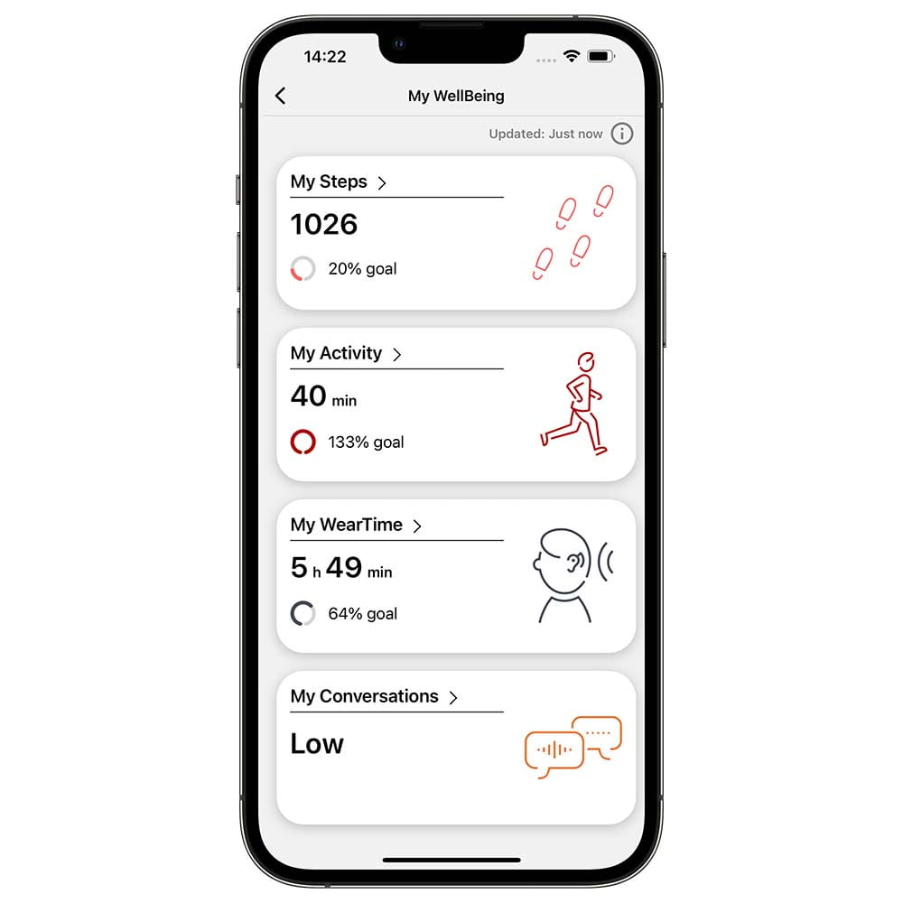My WellBeing in the Signia app