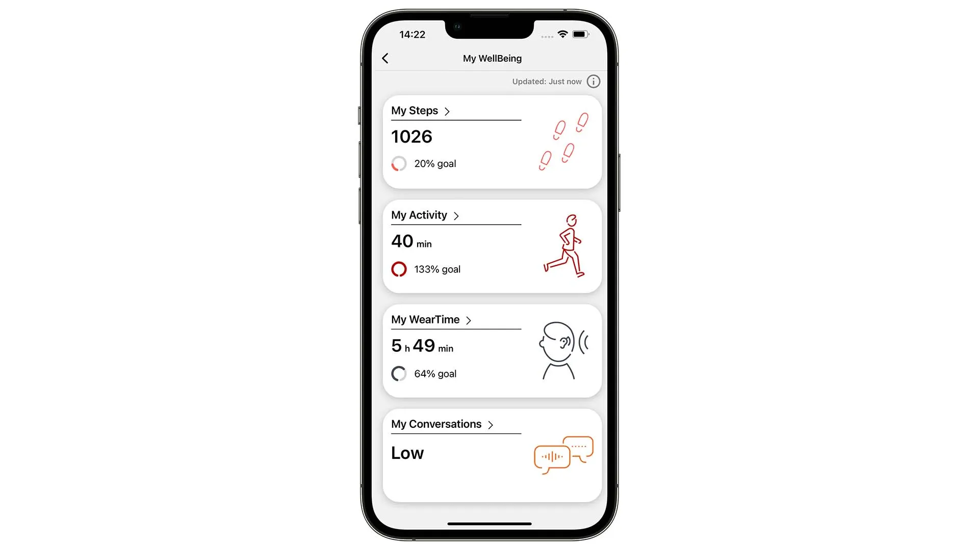 My WellBeing in the Signia app