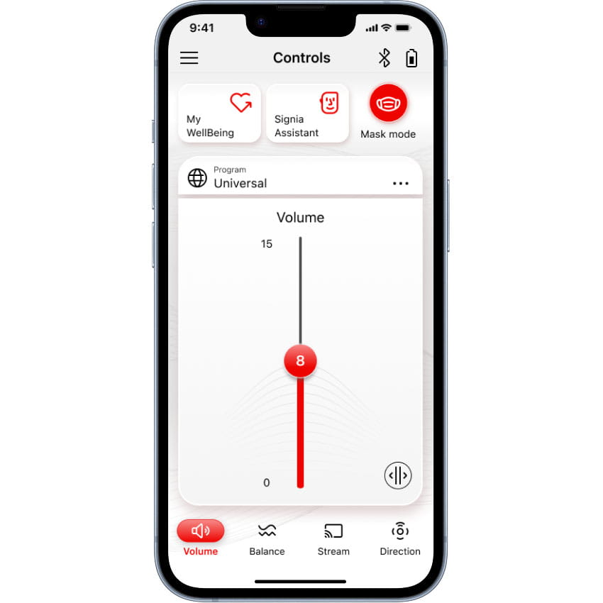 Signia app Mask Mode feature