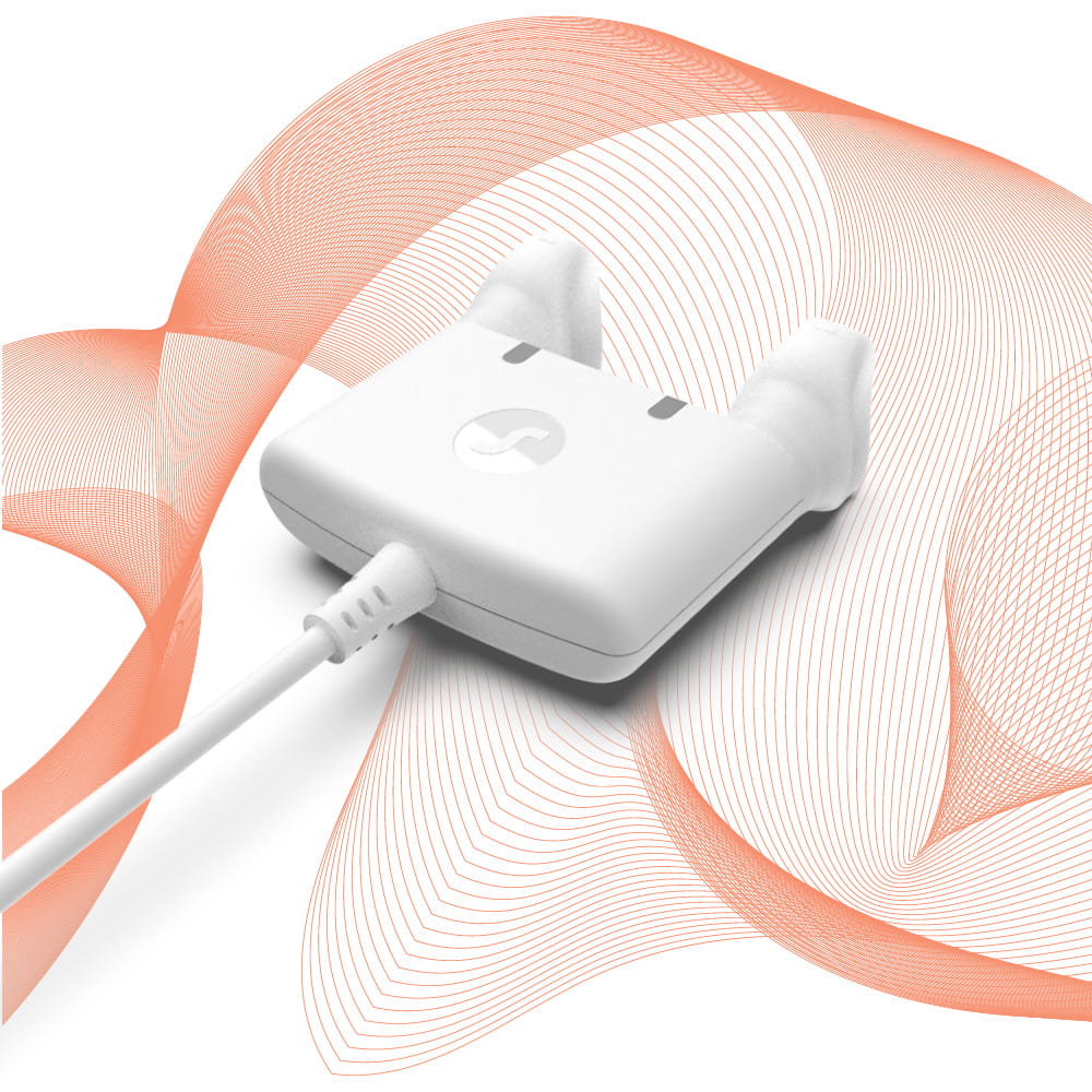 Signia Multi Charger with red wave background