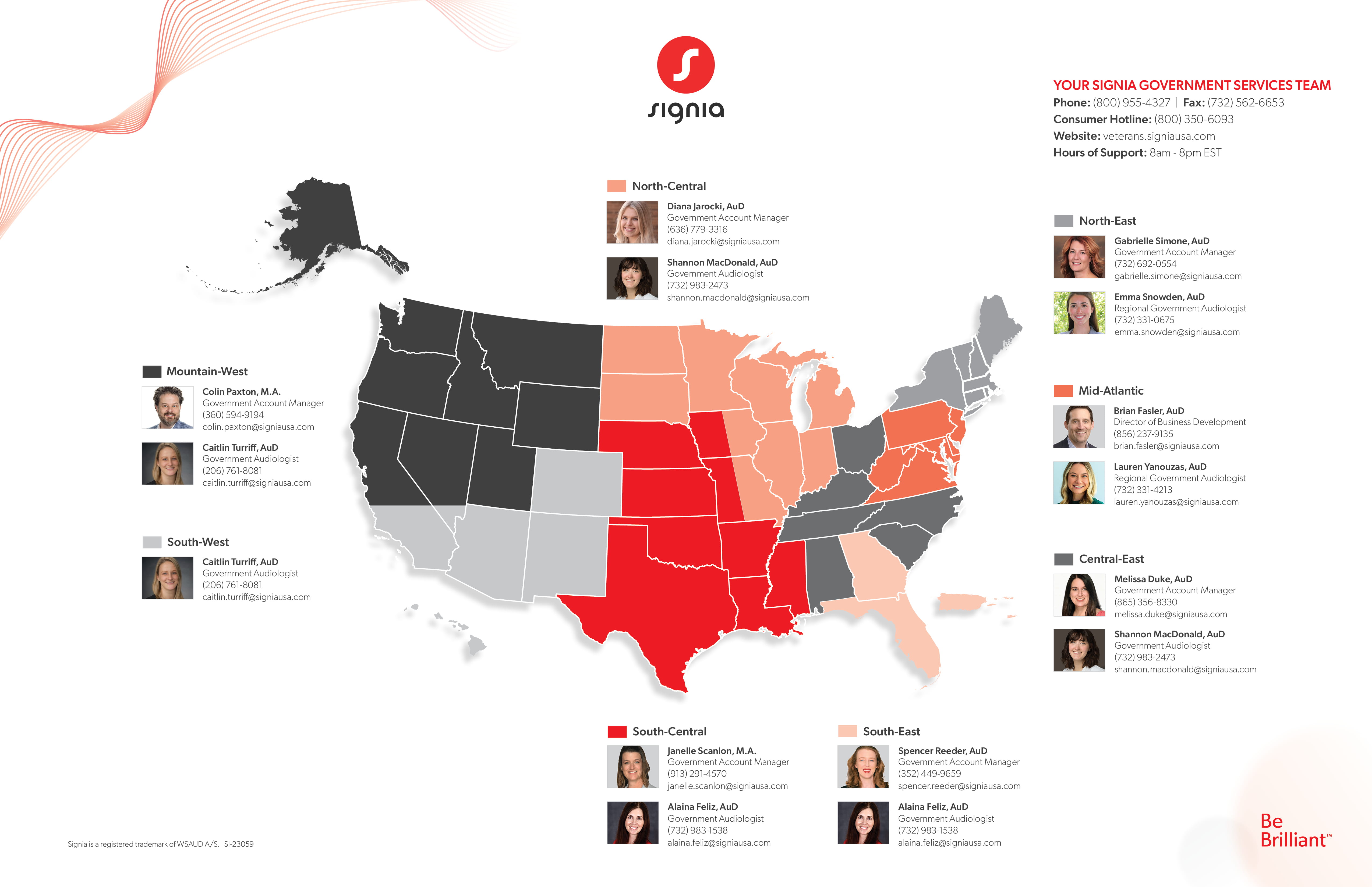Government Services Team Map August 2025